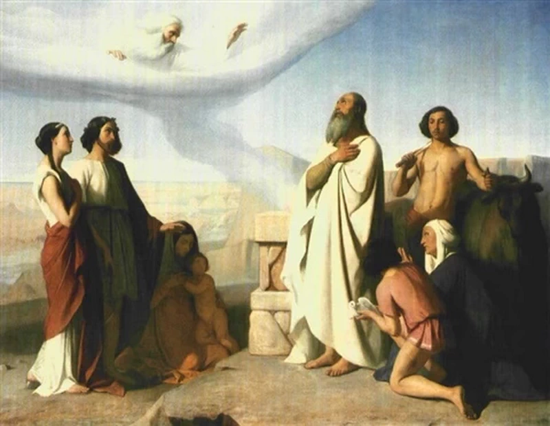 Il sacrificio di Noè, 1837